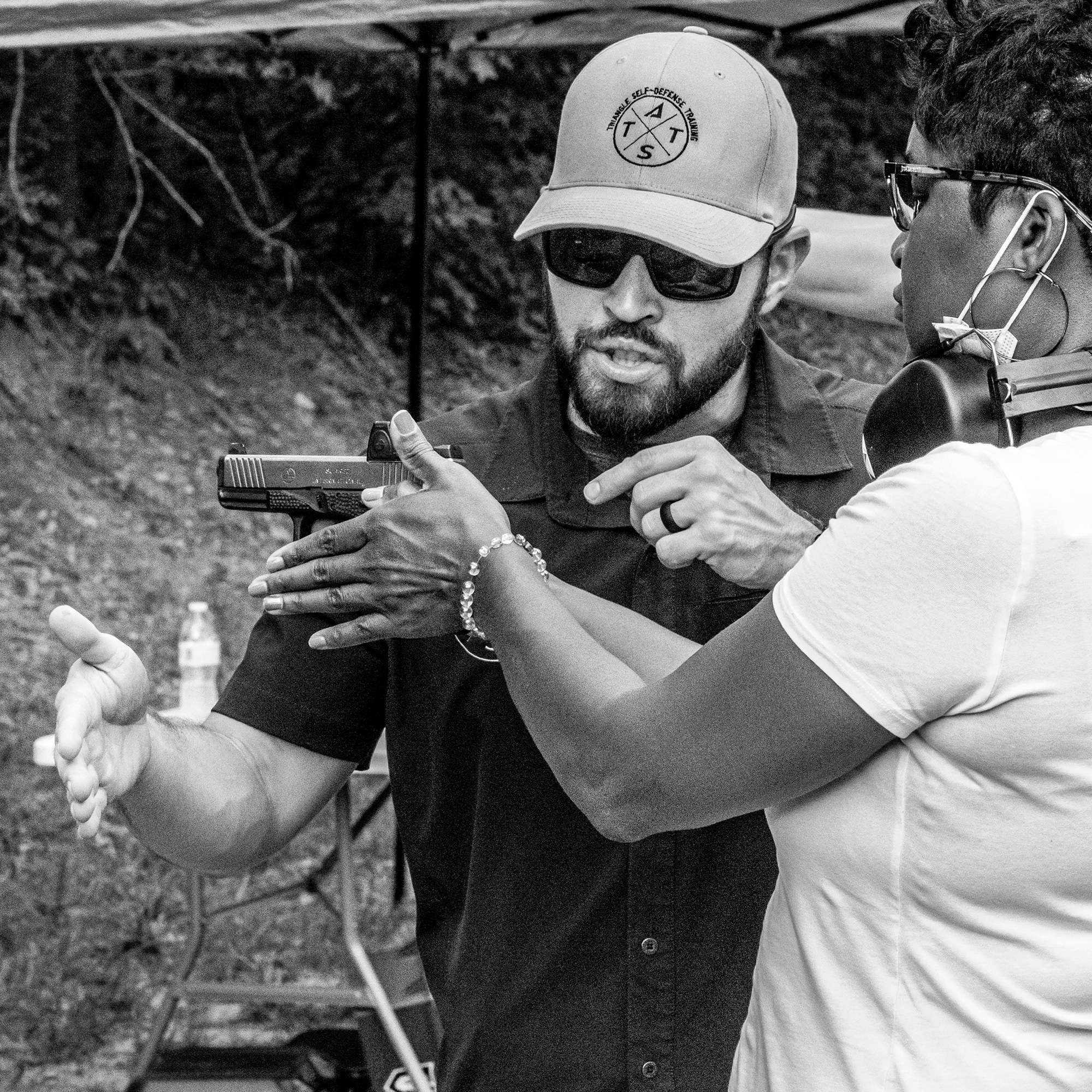 Teaching dry fire to female concealed carry student