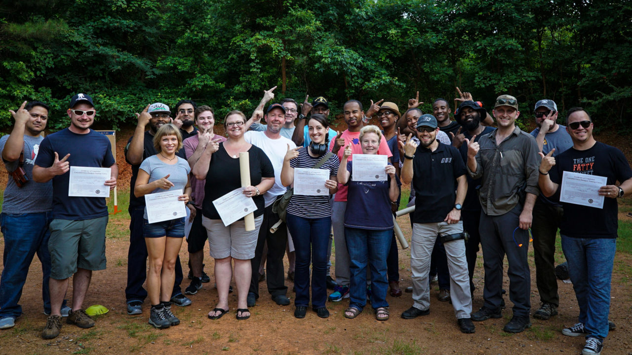 New shooters passing the North Carolina concealed carry class with Triangle Self Defense Training